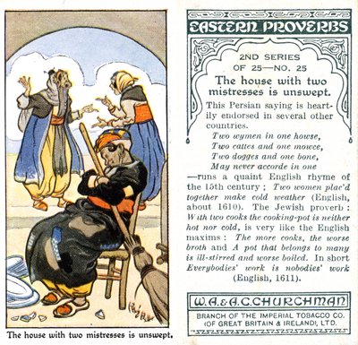 The House with Two Mistresses is Unswept, 1932 by René Bull